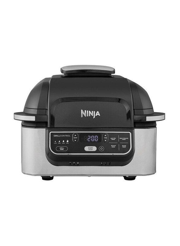 

Ninja Foodi Health Grill With Cyclonic Air Technology 5-In-1 Grill Bake Roast Dehydrate Dishwasher Safe Parts Cleaning Brush Air Fryer, 5.7L, 1760W, A