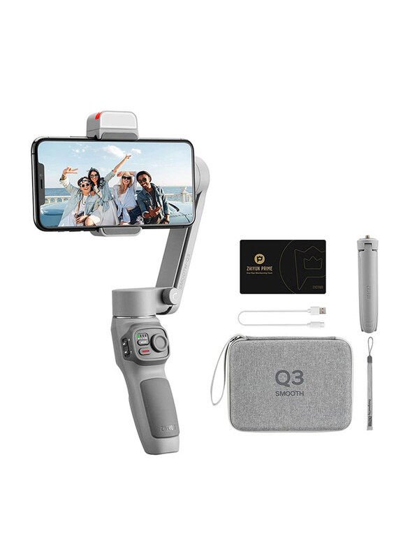 

Zhiyun Universal Smooth Q3 Combo Handheld 3-Axis Smartphone Gimbal Stabilizer, Grey
