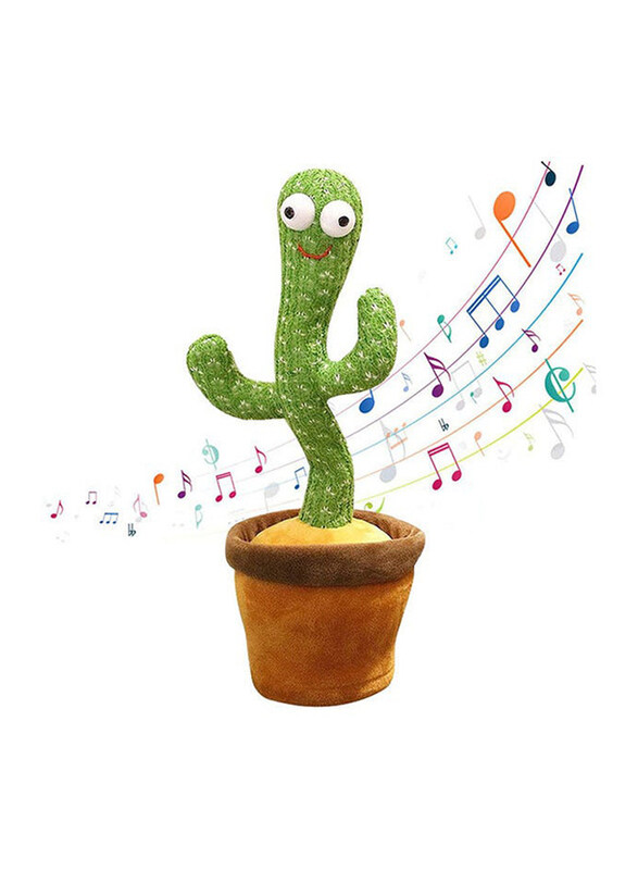 

Generic Dancing Singing Talking Cactus Plush Toy, 32 x 12 x 12cm, Ages 2+, Green