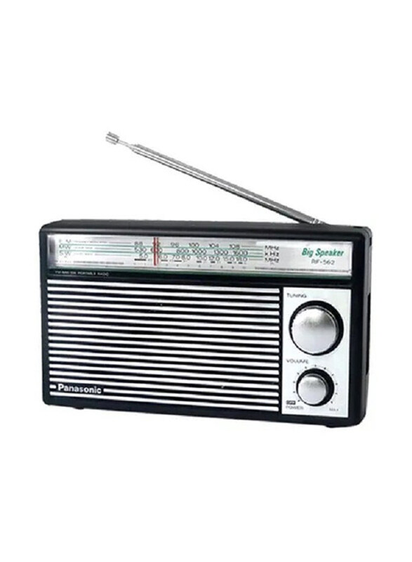 

Panasonic Small Portable Speakers Radio with FM/MW/SW 3 Band Reception, RF-562DD2GSK, Black