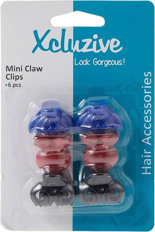 

Xcluzive Mini Claw Clips, 6 Pieces
