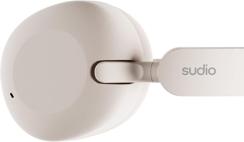 Sudio K2 White, Over-Ear Headphones, Hybrid Active Noise Cancellation, with Integrated Microphone, Charging via USB-C, Up to 35 Hours Playtime, Touch Panel, Premium Crystal Sound