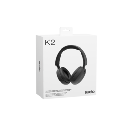 Sudio K2 Black , Over-Ear Headphones, Hybrid Active Noise Cancellation, with Integrated Microphone, Charging via USB-C, Up to 35 Hours Playtime, Touch Panel, Premium Crystal Sound