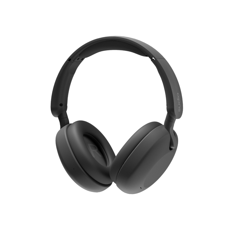 Sudio K2 Black , Over-Ear Headphones, Hybrid Active Noise Cancellation, with Integrated Microphone, Charging via USB-C, Up to 35 Hours Playtime, Touch Panel, Premium Crystal Sound