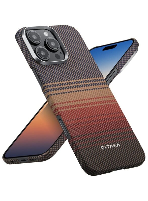 

Pitaka for iPhone 16 Pro Max Case Compatible with MagSafe, Thin Light Case iPhone 16 Pro Max with a Caseless Feel, 1500D Aramid Fiber Woven Tactile Wo