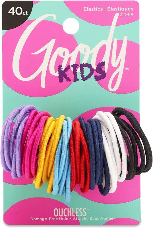 

Goody Ouchless Medium Hair Elastics, 2mm, 40 Pieces