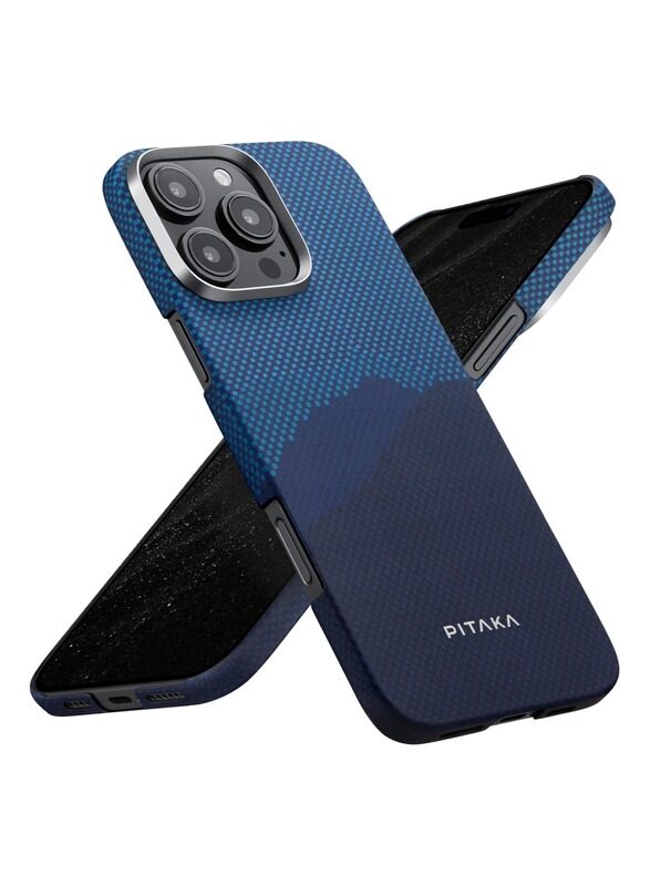 

Pitaka for iPhone 16 Pro Max Case Compatible with MagSafe, Thin Light Case iPhone 16 Pro Max with a Caseless Feel, 1500D Aramid Fiber Woven Tactile Wo