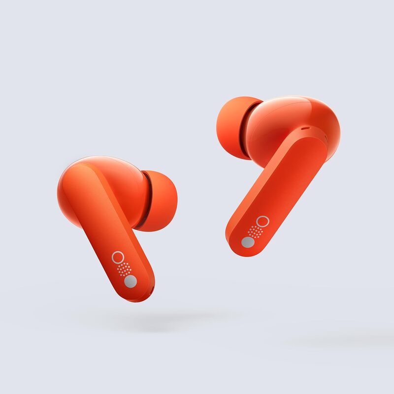 CMF by Nothing Buds Pro Wirelesss Earphones with 45 dB ANC, Ultra Bass Technology, Custom Dynamic Bass, IP54 Dust and Water Resistance, 6 HD Mics and Up to 39 Hours of Battery - Orange