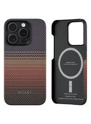 Pitaka Case for iPhone 15 Pro Max Compatible with MagSafe, Slim & Light iPhone 15 Pro Max Case 6.7-inch with a Case-Less Touch Feeling, 1500D Aramid Fiber Made MagEZ Case 5 - Sunset