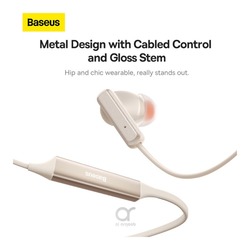 Baseus Bowie U2 Pro Neckband Noise-Cancellation Wireless Earphones Creamy-white