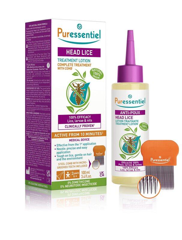 

Puressentiel Anti-Lice Hair Treatment Shampoo + Comb, 150ml