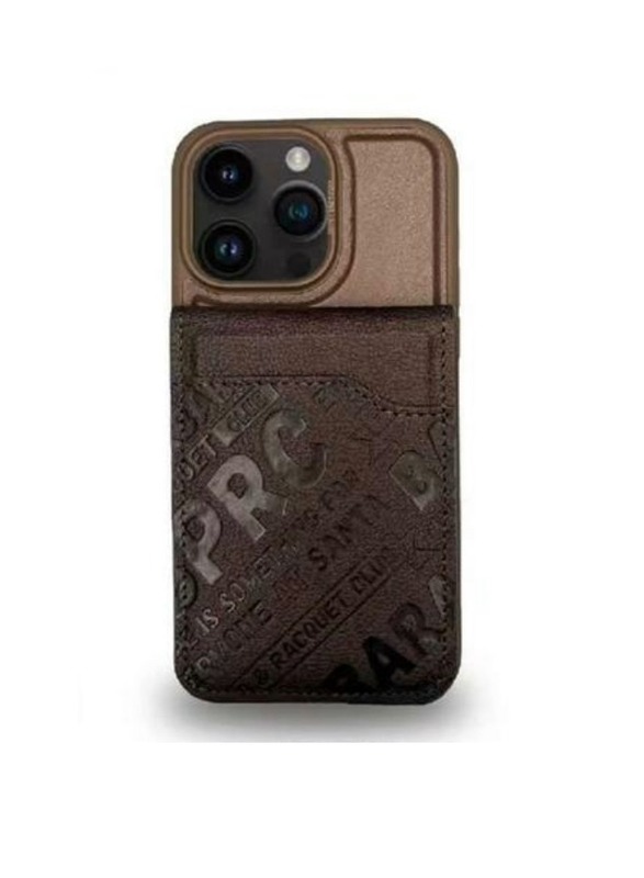 Polo Timothy Genuine Leather Case with Card Holder for iPhone 15 Pro Max, 2 in 1 Detachable Wallet Case, Magnetic Back Stand Protective Wallet Case Card Holder and Money Clipper - Brown