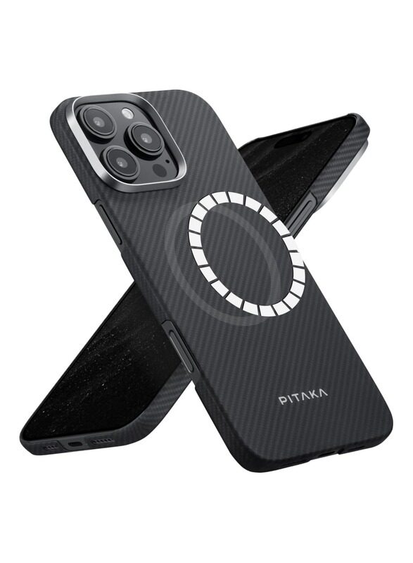 

Pitaka for iPhone 16 Pro Max Case Compatible with MagSafe, Thin Light Case iPhone 16 Pro Max with a Caseless Feel, 600D Aramid Fiber Woven Ultra Slim