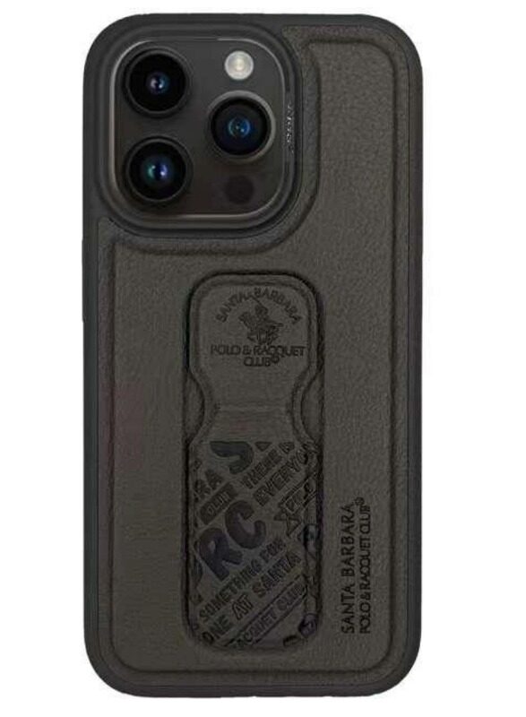 

Santa Barbara Polo & Racquet Club Polo Blaise Series Magnetic Bracket Phone Case with Ultra-Thin Stand for iPhone 15 Pro Max -Grey