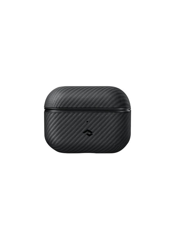 Pitaka MagEZ Case, MagSafe-compatible protective case for Apple Airpods Pro 2 - Black and Grey 600D