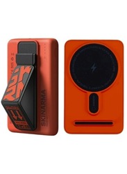 5000 mAh Spunk Magnetic Wireless Power Bank 15W USB-C PD Orange Red