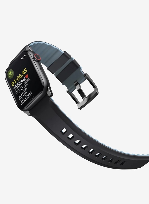 Uniq AiroSoft Silicone Made Slim Waterproof strap for Apple watch 49/45/44/42 mm - Black