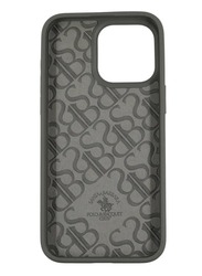 Santa Barbara Polo & Racquet Club Marcus Series Printed Shockproof Protective Phone Case for iPhone 15 Pro Max - Grey