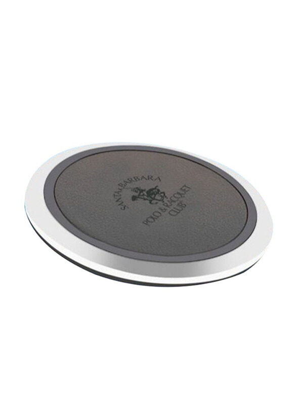 

Santa Barbara Polo & Racquet Club Tactile Fast Wireless Charging Pad, White/Black