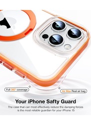 UPRO Ostand SS Shield Patented Air-Filled Bumpers, Military-Grade Protection, Powerful Magnetic Kickstand, 3-in-1 Versatile Stand, and Secure Grip for iPhone 15 Pro Max Case - Orange