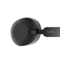 Sudio K2 Black , Over-Ear Headphones, Hybrid Active Noise Cancellation, with Integrated Microphone, Charging via USB-C, Up to 35 Hours Playtime, Touch Panel, Premium Crystal Sound