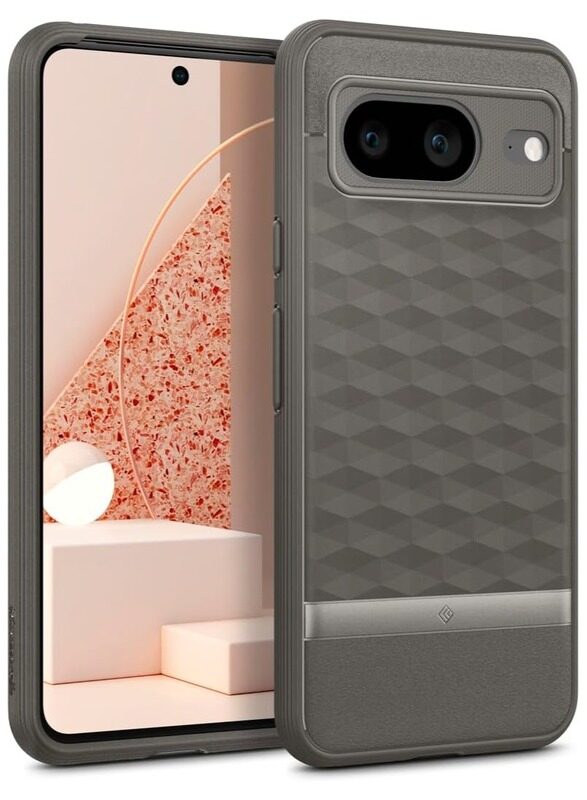 

Caseology Parallax Military Grade Drop Tested TPU Case for Google Pixel 8 Case 5G, 3D Pattern (2023) - Ash Gray