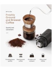 i Cafilas Portable Electric Coffee Maker. Outdoor Travel Coffee Electric Grinder with Drip Filter Brew. Travel Coffee Maker .3 In 1 Grinder Coffee Maker. High-Speed Coffee Bean Grinder-Black