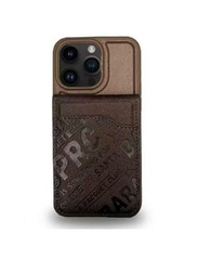 Polo Timothy Genuine Leather Case with Card Holder for iPhone 15 Pro, 2 in 1 Detachable Wallet Case, Magnetic Back Stand Protective Wallet Case Card Holder and Money Clipper - Brown