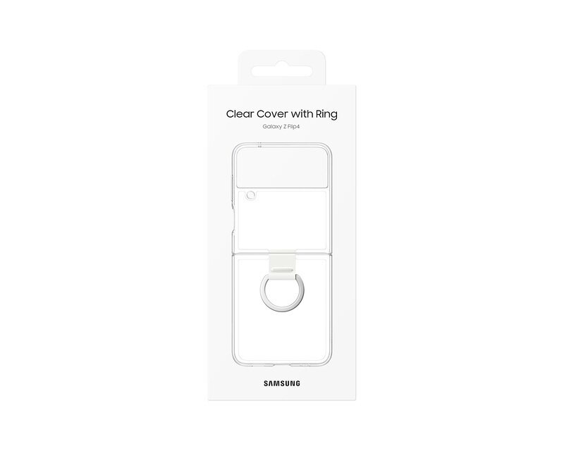 

N/a Samsung official flip 4 Clear Cover with Ring - Transparent