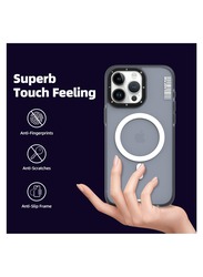 Hidden Sand MagSafe Case For iPhone 15 Pro Max, Miltary Shockproof Hard Back Cover and Soft Bumper Magnetic Phone Case for iPhone 15 Pro Max - Black/Grey