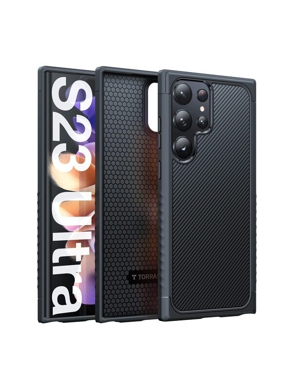 

TORRAS Samsung Galaxy S23 Ultra Non-Slip Grip Case - Black