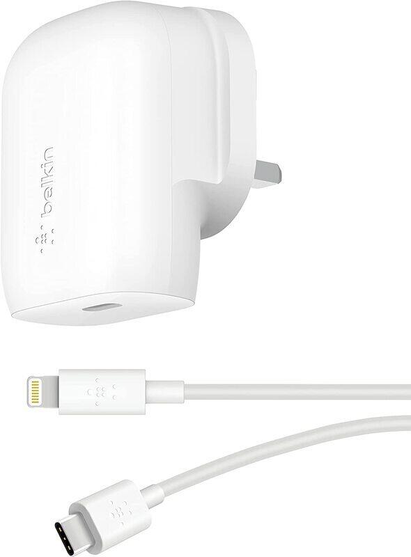 

Belkin 30W USB C wall charger with PPS + USB-C to Lightning Cable compatible for iPhone and iPad