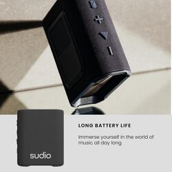 Sudio S2 Bluetooth Speaker with Loud Sound and Deeper Bass Long Playtime IPX5 Waterproof Bluetooth 5.3 TWS Pairing Portable Wireless Compact Speaker for Home, Outdoor