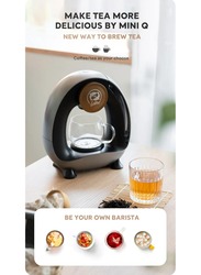 I CAFILAS Mini QInstant Heat Coffee Maker Personal Coffee Brewer Machine MINI Americano Coffee Brewer with Ground Coffee or Tea-Leaf Brewer Portable Coffee Machine 1400W - Grey/Black