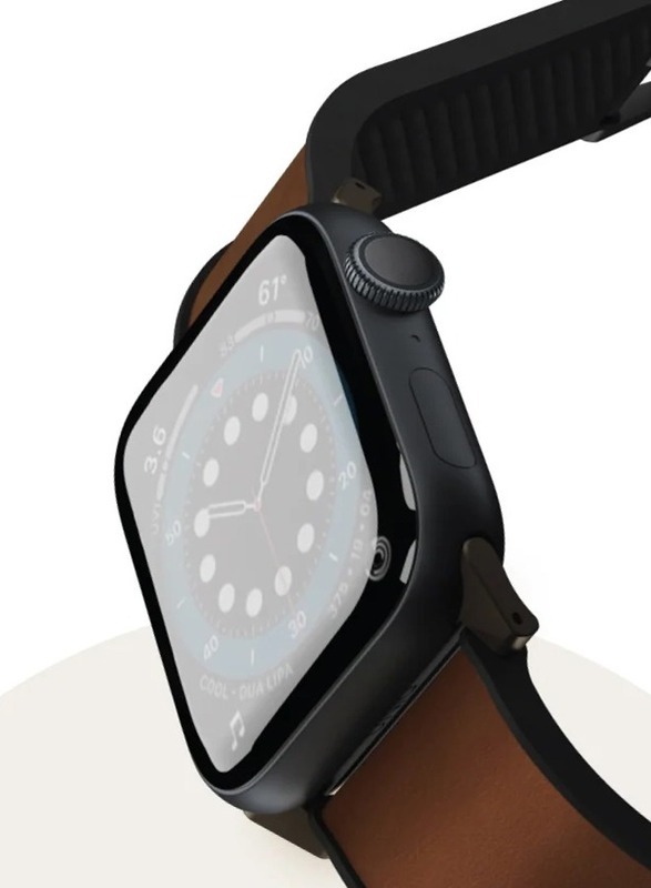 Straden series Waterproof Leather Hybrid Apple Watch Strap 49/45/44/42mm - Brown