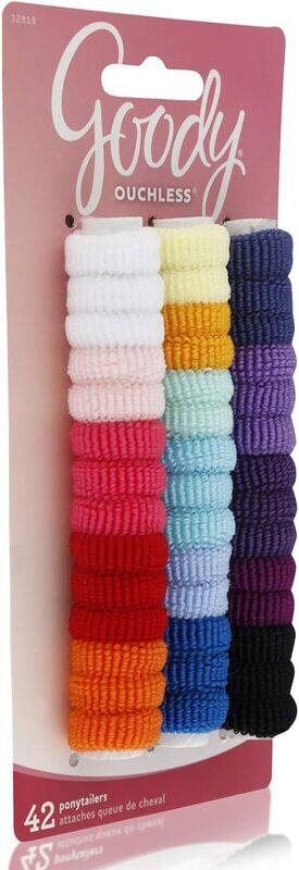 

Goody 1942341 Ouchless Ponytailer for Girls, Tiny Terry, 42 Pieces