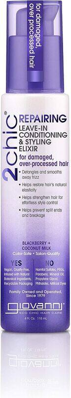 

Giovanni 2Chic Repairing Leave-in Conditioning & Styling Elixir for Damaged Hair, 4oz