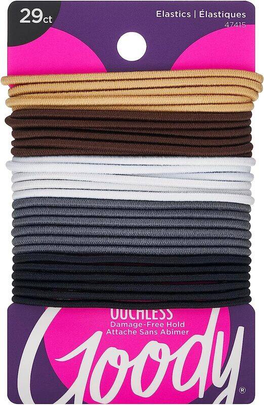 

Goody Ouchless 2mm Elastics for Women, Neutral, 29 Pieces