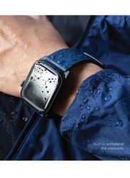 Straden series Waterproof Leather Hybrid Apple Watch Strap 49/45/44/42mm - Black