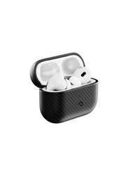 Pitaka MagEZ Case, MagSafe-compatible protective case for Apple Airpods Pro 2 - Black and Grey 600D