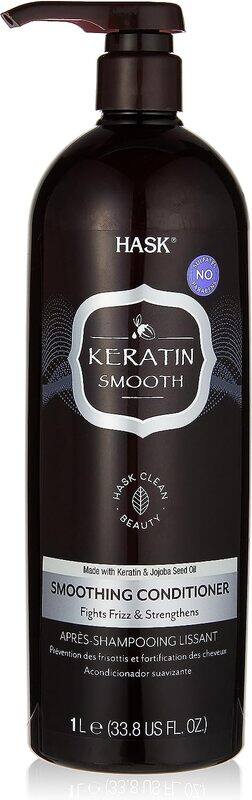 

Hask Keratin Fight Frizz & Strengthens Smoothing Conditioner, 1 Liter