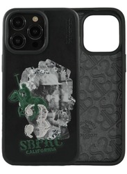 Santa Barbara Polo & Racquet Club Marcus Series Printed Shockproof Protective Phone Case for iPhone 15 Pro - Black