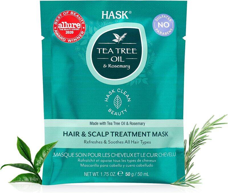 

Hask Tea Tree Hair & Scalp Treatment Mask for All Hair Types, 50g