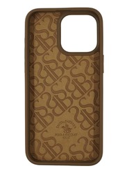Santa Barbara Polo & Racquet Club Marcus Series Printed Shockproof Protective Phone Case for iPhone 15 Pro - Brown