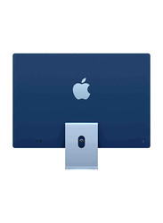 Apple iMac Desktop Computer, 24-inch 4.5K Retina Display, Apple M1 Chip 7 Core GPU, 8GB RAM, 256GB SSD, English Keyboard, Blue