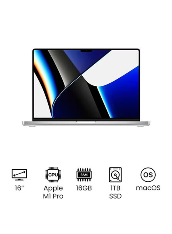 

Apple MacBook Pro 2021 Laptop, 16" Liquid Retina XDR Display, Apple M1 Pro Chip 10-Core Processor, 1TB SSD, 16GB RAM, Apple 16-Core Graphics, EN-KB, m