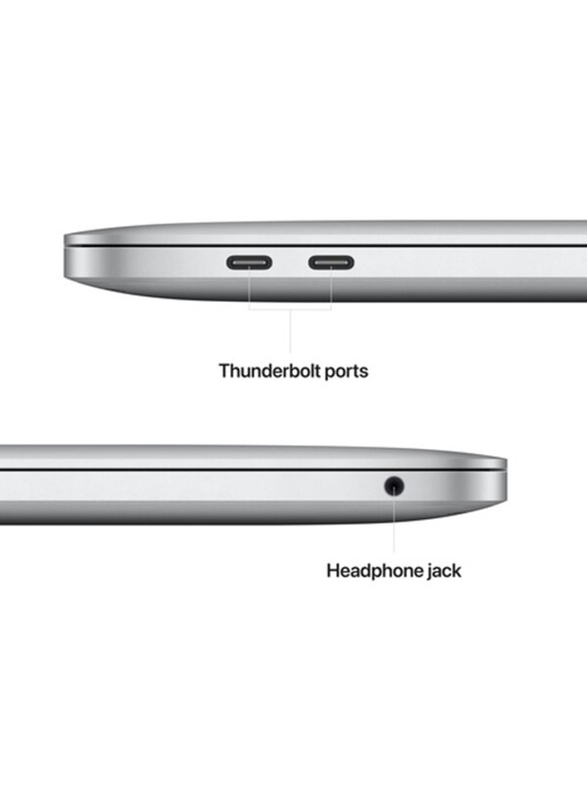 Apple MacBook Pro Laptop, 13.3" Display, Apple M2 Chip, 256GB SSD, 8GB RAM, Apple Integrated Graphics, EN KB, macOS, Silver