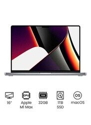 Apple MacBook Pro (2021) Laptop, 16" Liquid Retina XDR Display, Apple M1 Max Chip 10 Core CPU, 1TB SSD, 32GB RAM, Apple 32 Core GPU Integrated Graphics, EN KB, macOS, Space Grey