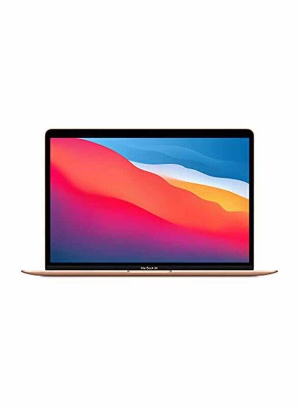 Apple MacBook Air Laptop, 13" Retina Display, Apple M1 Chip 8-Core CPU, 256GB SSD, 8GB RAM, Apple 7-Core Integrated Graphics, MacOS, English Keyboard, Gold