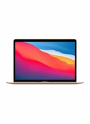 Apple MacBook Air Laptop, 13" Retina Display, Apple M1 Chip 8-Core CPU, 256GB SSD, 8GB RAM, Apple 7-Core Integrated Graphics, MacOS, English Keyboard, Gold